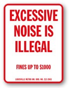 Noise Ordinance Sign, Silent Party, Quiet Club