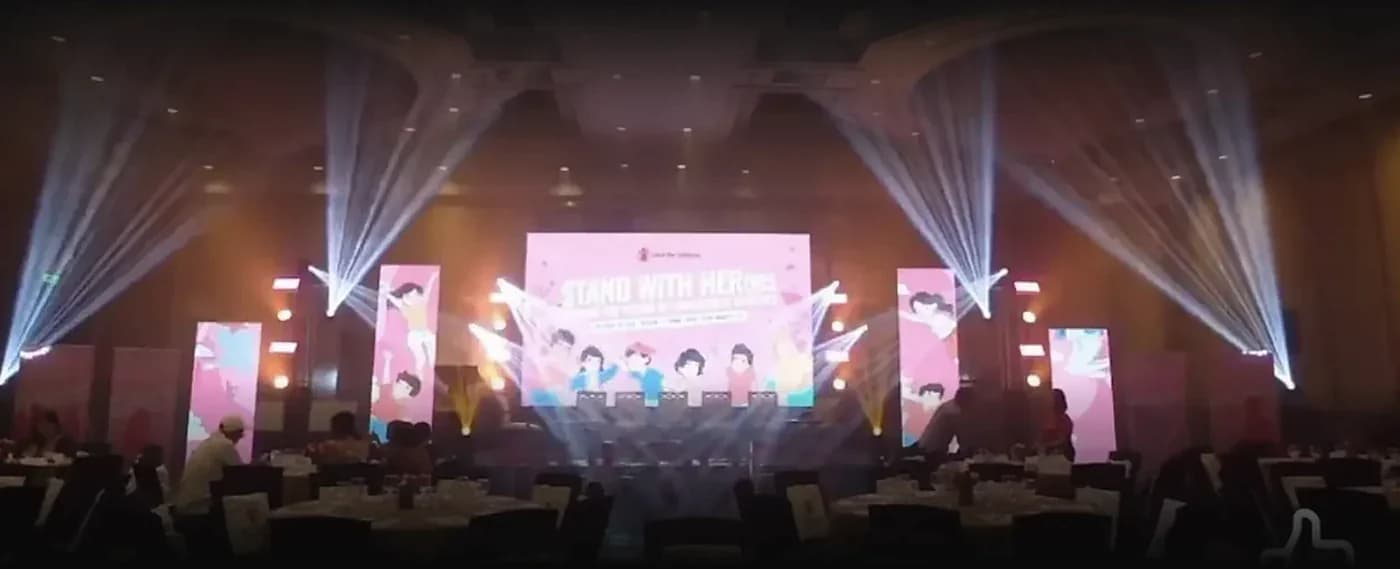 Gala stage with full production lighting and DJ Kristaval performing