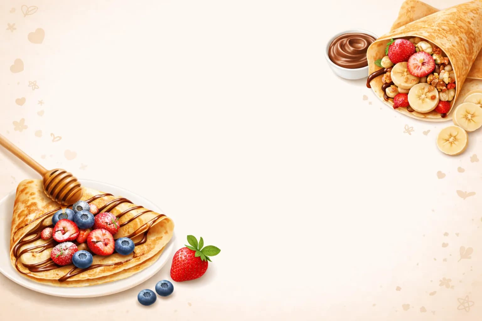 Crepes station setup with an attendant at a Nicholson Events event