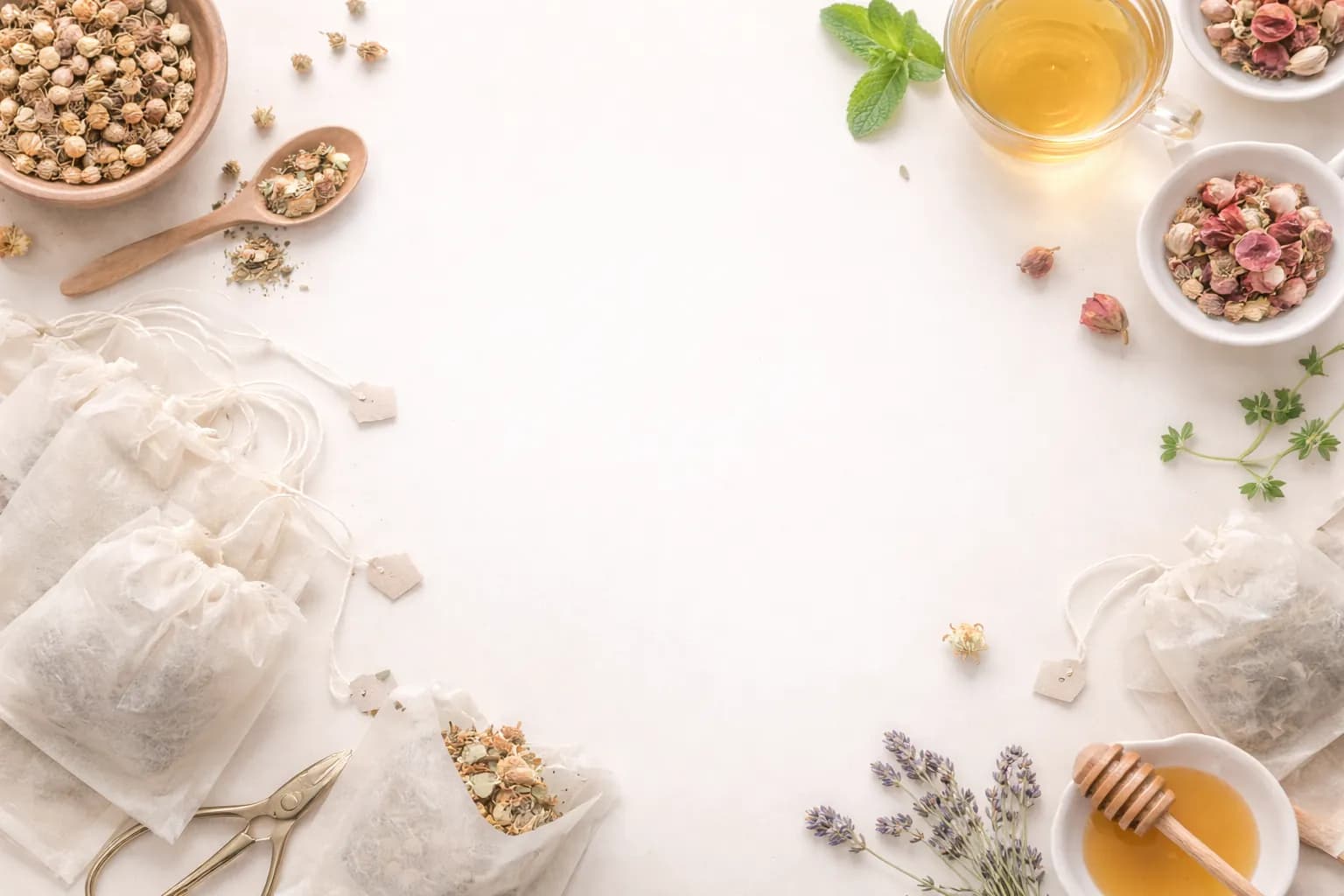 Guests at a DIY Tea Bags station at a Nicholson Events celebration