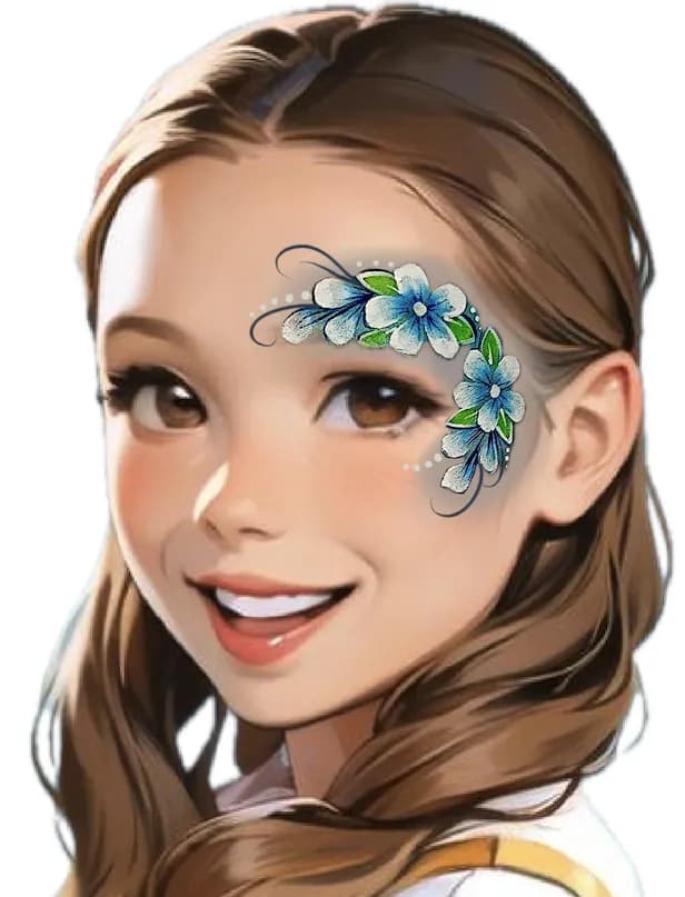 Face Painting station setup with an attendant at a Nicholson Events event
