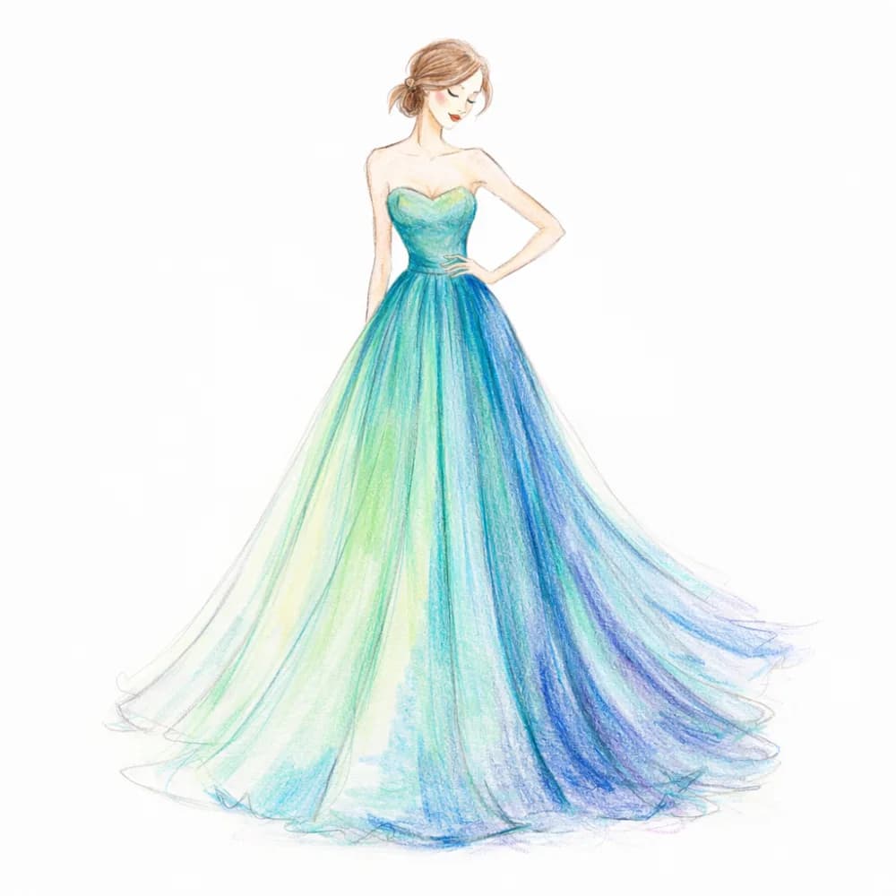 Fashion illustration station sketching guests in runway style at an event