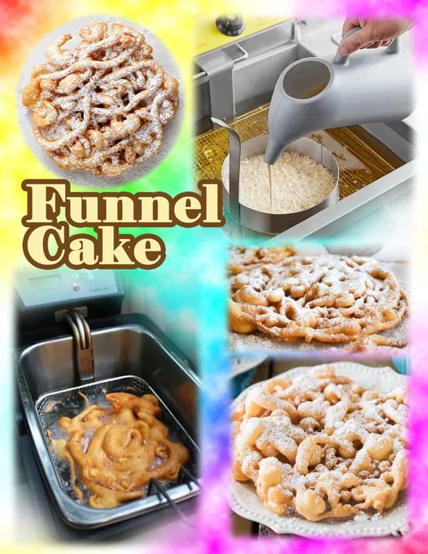 Close-up of Funnel Cakes station keepsakes made at a Nicholson Events event
