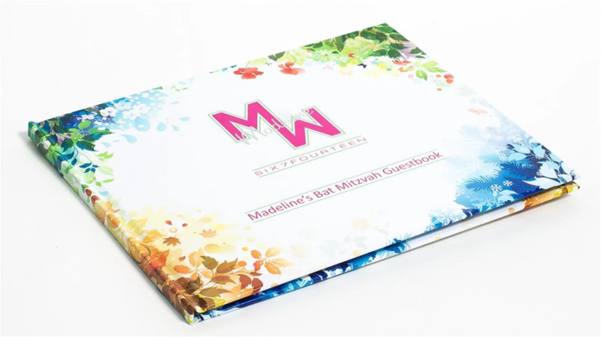 Custom photo guestbook produced at an on-site iMessage favor station