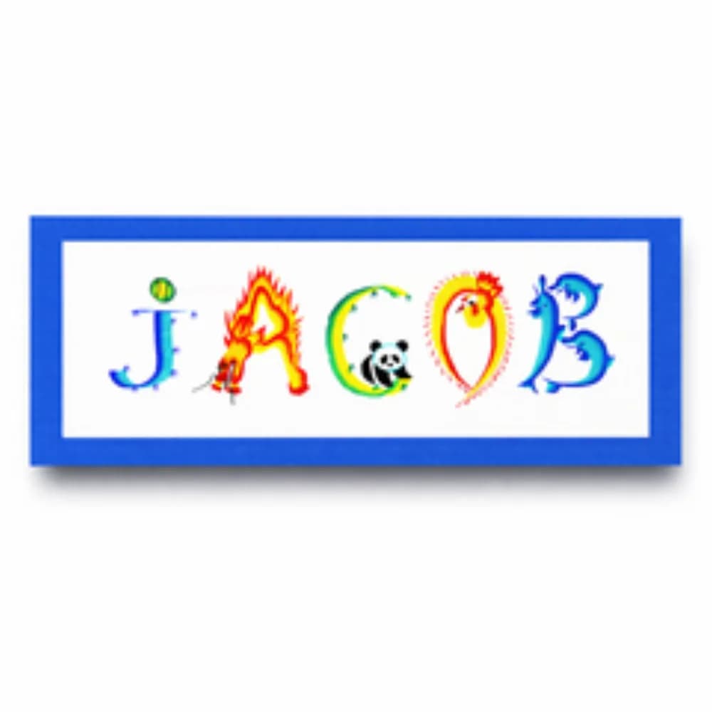 Name painting station with colorful custom name art at a party