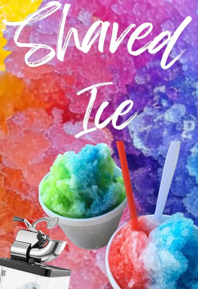 Shaved Ice station setup with an attendant at a Nicholson Events event