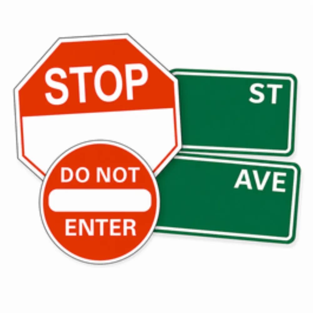 Sign shop craft station with custom name signs at a party
