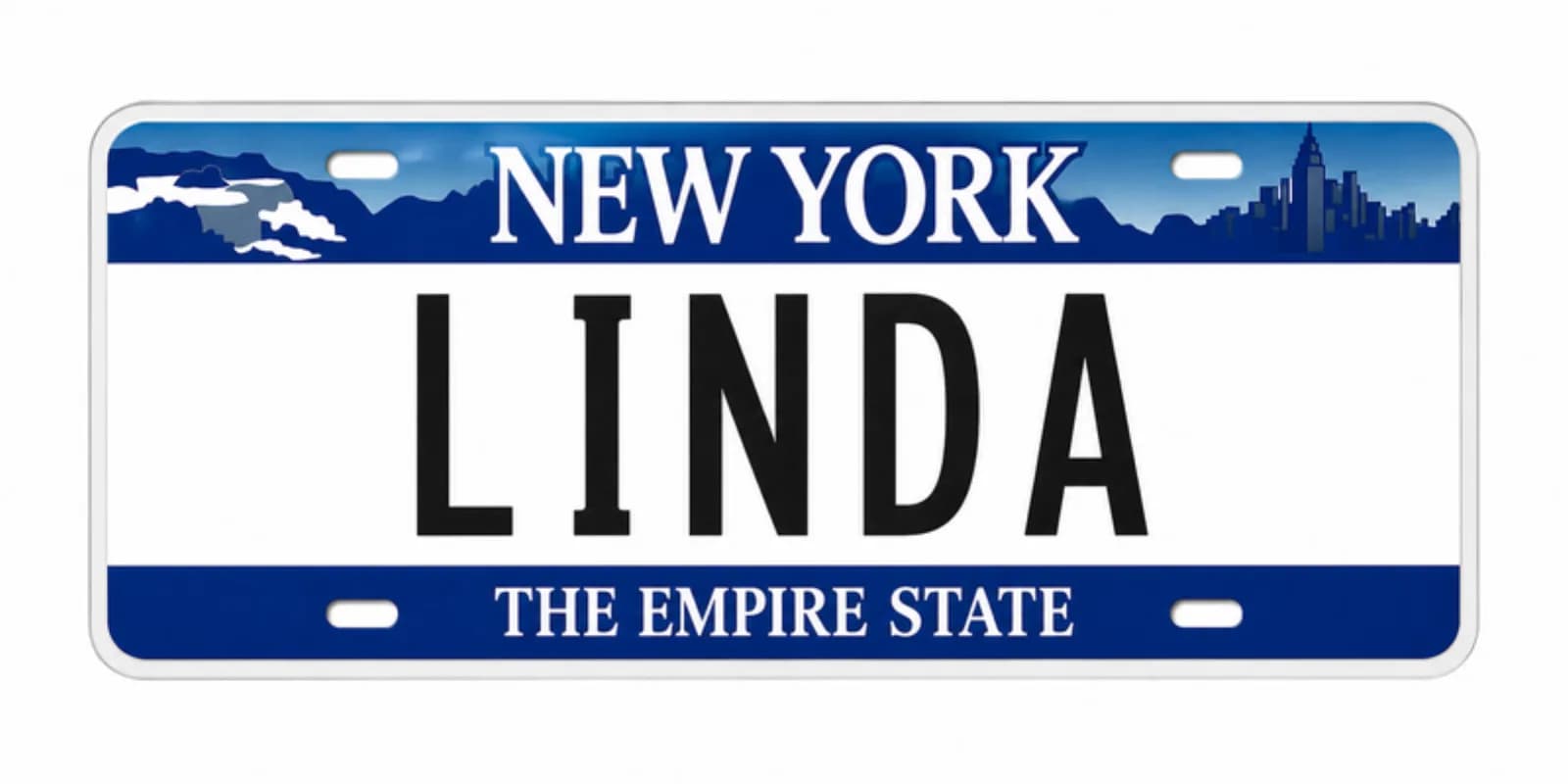 New York style personalized novelty license plate sign, a custom keepsake from the sign shop station
