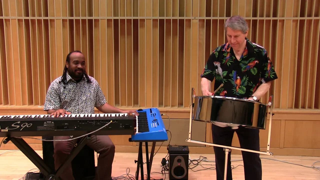 Island Breeze steel pan duo performing a steel drum arrangement of Every Breath You Take