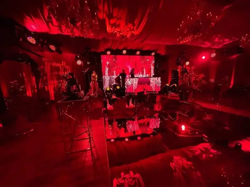 Custom LED stage production for a corporate event in Fairfield County, Connecticut