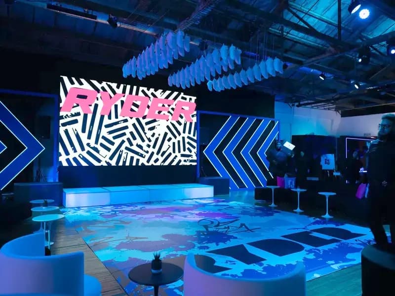 Mitzvah celebration with custom LED wall production at a Fairfield County venue in Connecticut